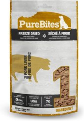 PureBites Pork Liver Freeze-Dried Dog Treats, 3.5-oz bag