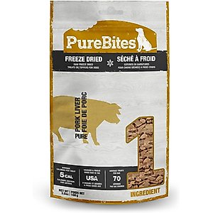 PureBites Pork Liver Freeze-Dried Dog Treats, 3.5-oz bag