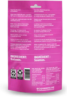 Show full view: PureBites Salmon Freeze-Dried Raw Cat Treats, 2-oz bag slide 4 of 10