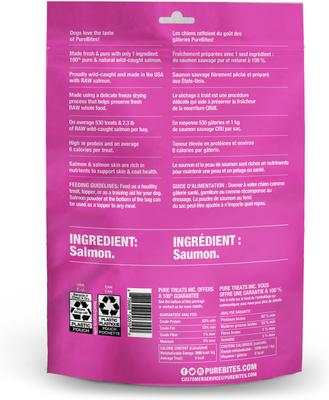 Show full view: PureBites Salmon Freeze-Dried Raw Dog Treats, 19-oz bundle slide 4 of 10