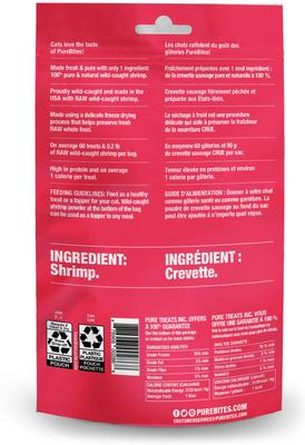 Show full view: PureBites Shrimp Freeze-Dried Raw Cat Treats, 0.38-oz bag slide 4 of 10