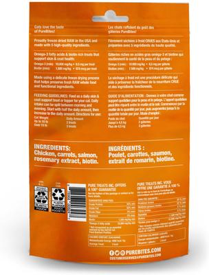 Show full view: PureBites+ Skin & Coat Cat Treats, 1.09-oz bag slide 3 of 8