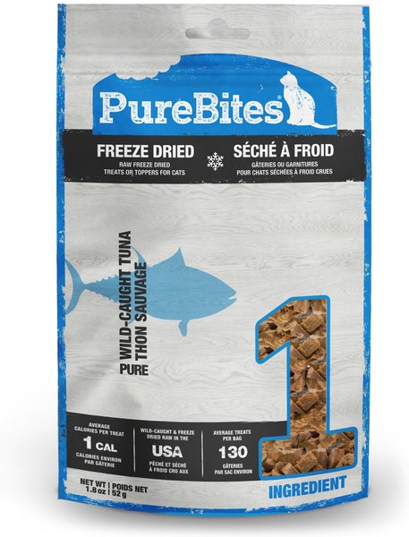 PureBites Tuna Super Value Size Limited-Ingredient-Diet Adult Freeze-Dried Cat Treats, 1.8-oz bag