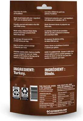 Show full view: PureBites Turkey Breast Freeze-Dried Raw Cat Treats, 0.92-oz bag slide 4 of 10