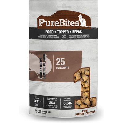 PureBites PureBites Turkey Freeze-Dried Topper for Cats, 2.8-oz bag