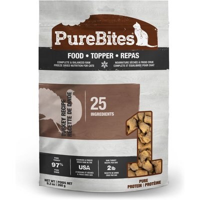 PureBites PureBites Turkey Freeze-Dried Topper for Cats, 9.2-oz bag