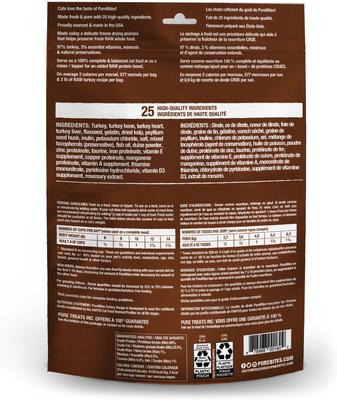 Show full view: PureBites Turkey Freeze-Dried Topper for Cats, 9.2-oz bag slide 3 of 8
