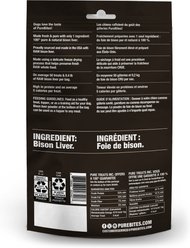 PureBites Wild Bison Liver Mid Size Limited-Ingredient-Diet Adult Freeze-Dried Dog Treats, 2.1-oz bag slide 2 of 6