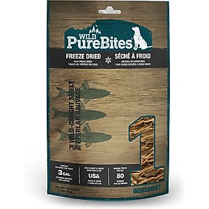 PureBites Wild limited ingredient Freeze-Dried Minnow Dog Treats, 2.1-oz bag