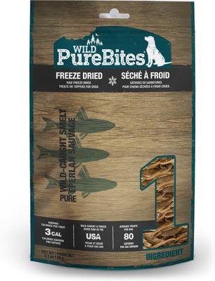 Show full view: PureBites Wild limited ingredient Freeze-Dried Smelt Dog Treats, 2.1-oz bag slide 1 of 9