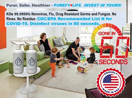 Show full view: Purefy Pro Disinfectant Spray, 16-fl oz bottle, 2 count slide 2 of 6