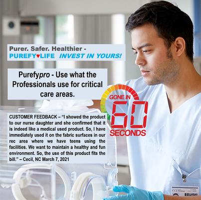 Show full view: Purefy Pro Disinfectant Spray, 16-fl oz bottle, 2 count slide 3 of 6