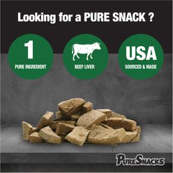 PureSnacks Beef Liver Freeze-Dried Dog Treats, 6.98-oz bag slide 2 of 5