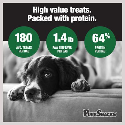 Show full view: PureSnacks Beef Liver Freeze-Dried Dog Treats, 6.98-oz bag slide 6 of 7
