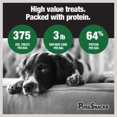 Show full view: PureSnacks Beef Liver Freeze-Dried Dog Treats, 14.4-oz bag slide 6 of 7