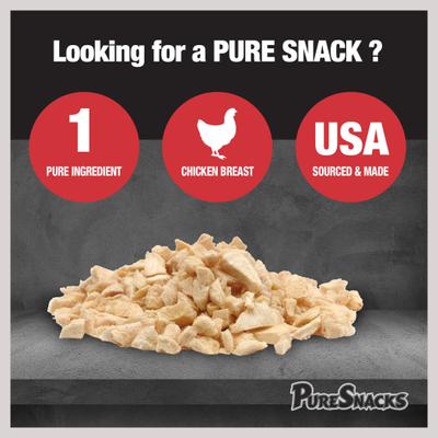 Show full view: PureSnacks Chicken Breast Freeze-Dried Cat Treats, 1.02-oz bag slide 3 of 7