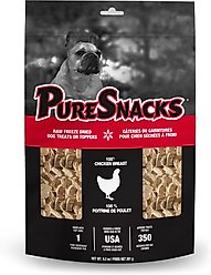 PureSnacks Chicken Breast Freeze-Dried Dog Treats, 9.2-oz bag