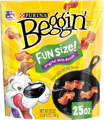 Show full view: Purina Beggin' Real Meat Fun Size Original with Bacon Flavored Dog Treats, 25-oz bag slide 1 of 11