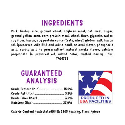 Show full view: Purina Beggin' Real Meat Fun Size Original with Bacon Flavored Dog Treats, 6-oz bag slide 7 of 11