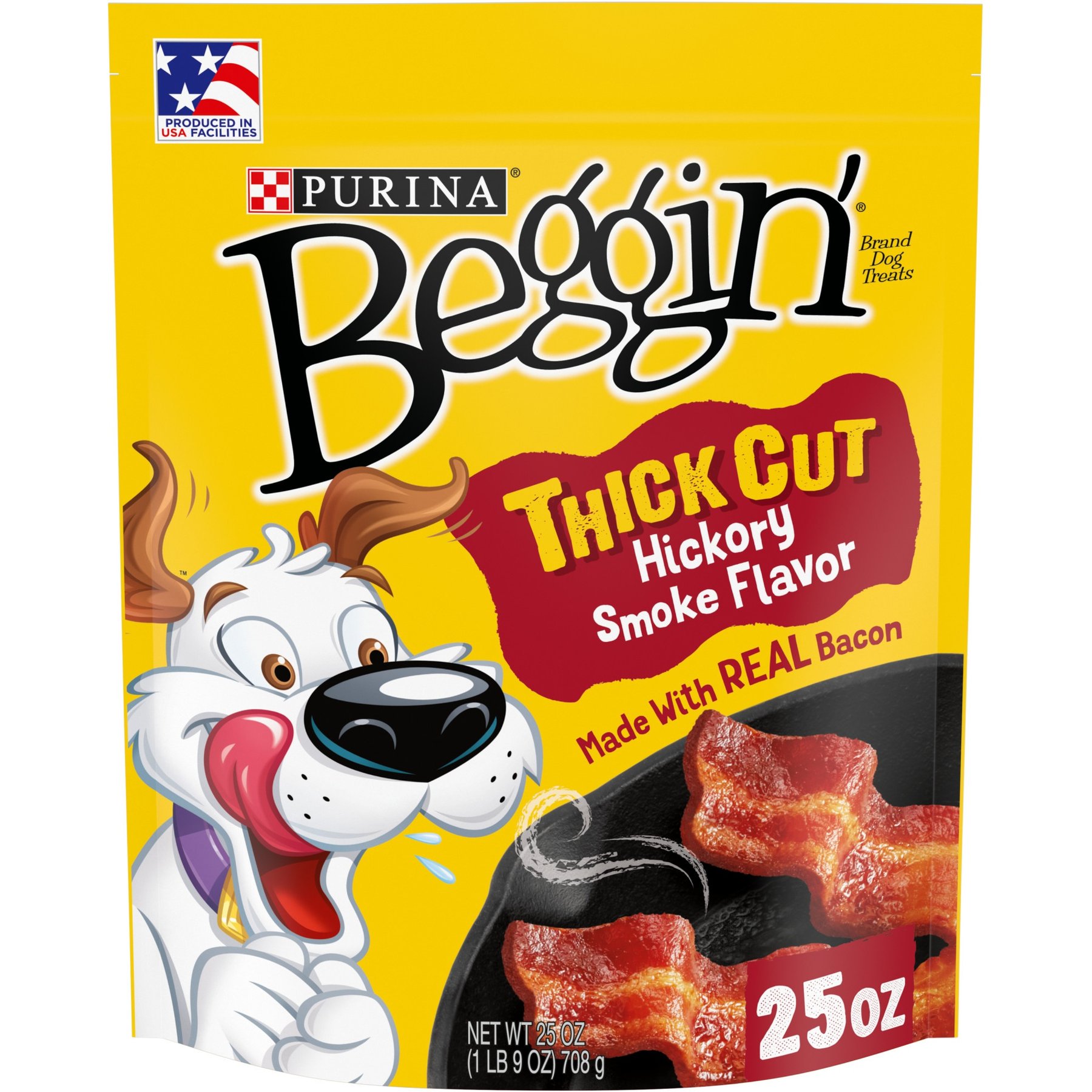 Purina Beggin' Strips Thick Cut Hickory Smoked Dog Treats, 25-oz bag