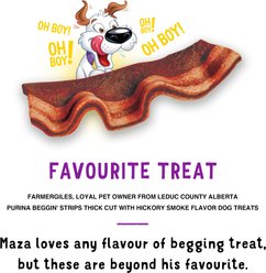 Purina Beggin' Strips Real Meat Thick Cut Hickory Smoke Flavored Dog Treats, 40-oz pouch slide 2 of 8