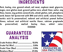 Purina Beggin' Strips Real Meat with Bacon & Peanut Butter Flavored Dog Treats, 6-oz pouch slide 2 of 7