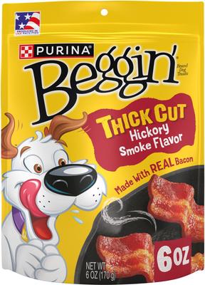 Show full view: Purina Beggin' Strips with Real Meat Thick Cut Hickory Smoke Flavor Jerky Dog Treats, 6-oz pouch slide 1 of 9