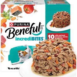 Purina Beneful IncrediBites Adult Variety Pack Chicken Beef & Salmon Small Breed Wet Dog Food, 3-oz can, case of 30
