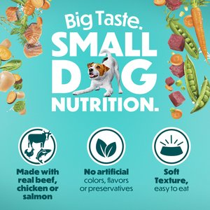 Purina Beneful IncrediBites Adult Variety Pack Chicken Beef & Salmon Small Breed Wet Dog Food, 3-oz can, case of 30