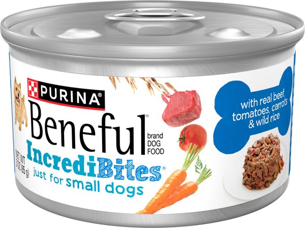 Beneful IncrediBites for Small Dogs with Beef, Tomatoes, Carrots and Wild Rice Canned Dog Food