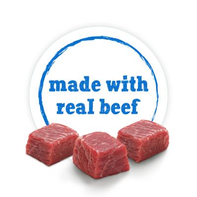 Show full view: Purina Beneful IncrediBites with Real Beef, Carrots, Wild Rice & Gravy Small Breed Wet Dog Food, 3-oz, case of 24 slide 4 of 12