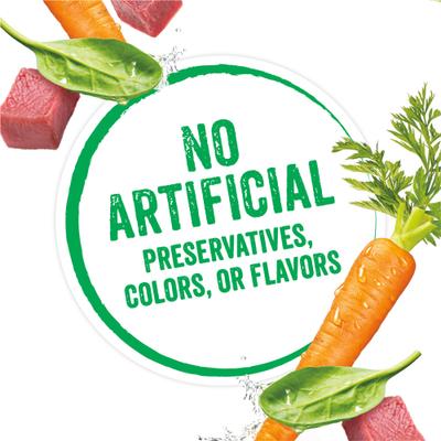 Show full view: Purina Beneful Infused Pate with Real Lamb, Carrots & Spinach Wet Dog Food, 3-oz can, case of 12 slide 8 of 10