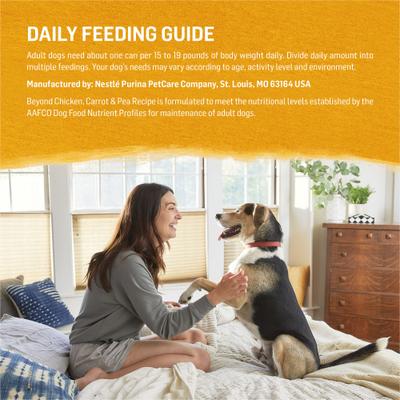 Show full view: Purina Beyond Chicken, Carrot & Pea Recipe Ground Entrée Grain-Free Canned Dog Food, 13-oz, case of 12 slide 8 of 12