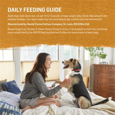 Show full view: Purina Beyond Chicken & Sweet Potato Recipe in Gravy Canned Dog Food, 12.5-oz, case of 12 slide 8 of 12