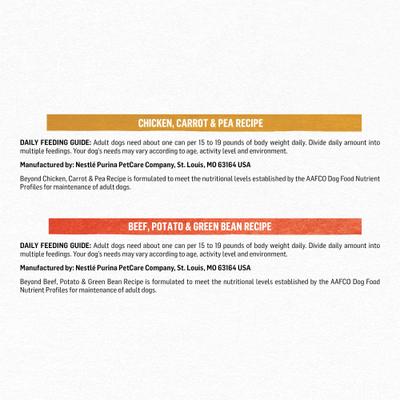 Show full view: Purina Beyond Grain-Free Chicken & Beef Variety Pack Canned Dog Food, 13-oz, case of 12 slide 7 of 12