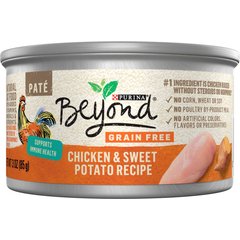 Purina Beyond Grain-Free Natural Pate Chicken & Sweet Potato Recipe Wet Cat Food, 3-oz can, case of 12