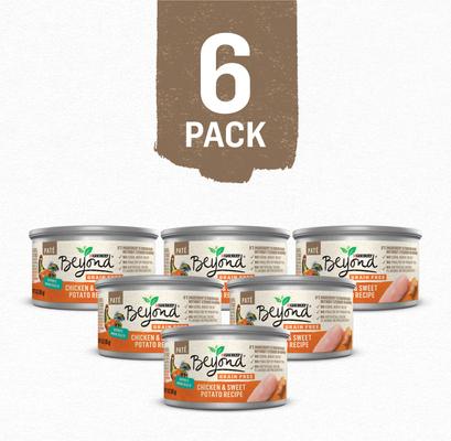 Show full view: Purina Beyond Grain-Free Natural Pate Chicken & Sweet Potato Recipe Wet Cat Food, 3-oz can, case of 12 slide 3 of 12