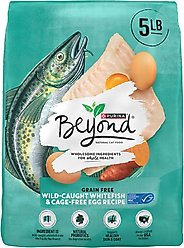 Purina Beyond Grain-Free Natural Simply Wild Caught Whitefish & Cage Free Egg Recipe Dry Cat Food, 5-lb bag