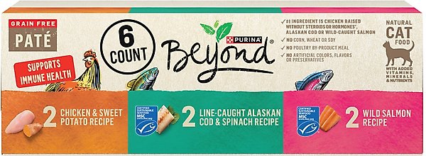 Purina Beyond Grain-Free Pate 3 Flavors Variety Pack Canned Cat Food