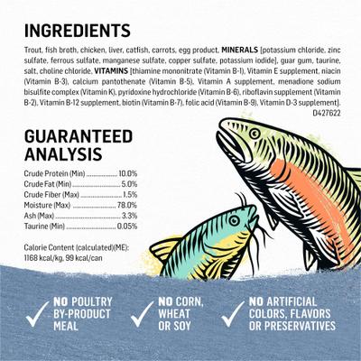 Show full view: Purina Beyond Grain-Free Trout & Catfish Pate Recipe Canned Cat Food, 3-oz, case of 12 slide 5 of 11