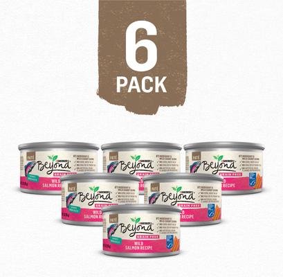 Show full view: Purina Beyond Grain-Free Wild Salmon Pate Recipe Canned Cat Food, 3-oz, case of 12 slide 3 of 12