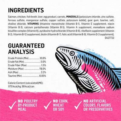 Show full view: Purina Beyond Grain-Free Wild Salmon Pate Recipe Canned Cat Food, 3-oz, case of 12 slide 5 of 12