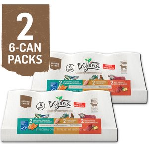 Purina Beyond Natural Pate Ground Entrees Wet Dog Food Variety Pack, 13-oz can, case of 12