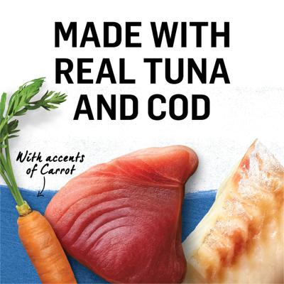 Show full view: Purina Beyond Natural Wild-Caught Tuna, Cod & Carrots Recipe in Gravy Canned Cat Food, 3-oz, case of 12 slide 4 of 11