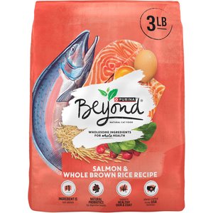 Purina Beyond Simply Salmon & Whole Brown Rice Recipe Dry Cat Food, 3-lb bag