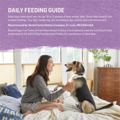 Show full view: Purina Beyond Turkey & Green Bean Recipe in Gravy Canned Dog Food, 12.5-oz, case of 12 slide 7 of 11