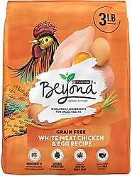 Purina Beyond White Meat Chicken & Egg Recipe Grain-Free Natural Dry Cat Food, 3-lb bag