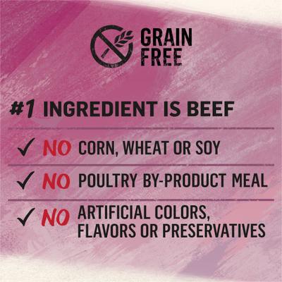 Show full view: Purina Beyond Wild Prey-Inspired Grain-Free High Protein Beef, Liver & Lamb Pate Recipe Canned Dog Food, 13-oz, case of 12 slide 4 of 12