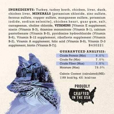 Show full view: Purina Beyond Wild Prey-Inspired Grain-Free High Protein Turkey, Liver & Duck Pate Recipe Canned Dog Food, 13-oz, case of 12 slide 5 of 12