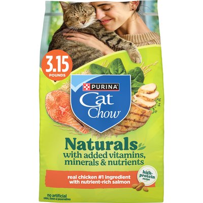 Cat Chow Cat Chow Naturals Original Real Chicken & Salmon Dry Cat Food, 3.15-lb